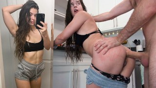 FIRST TIME ANAL: Abbie Maley Achieves Multiple Anal Orgasms from James Deen’s Rough Ass Fucking